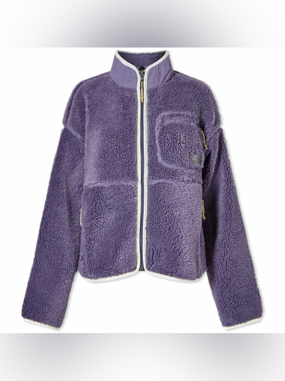 The North Face Women's Extreme Pile FZ Jacket in Lunar Slate/Lime Cream Size S
